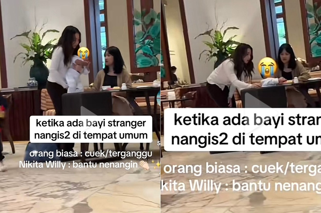 Viral Aksi Nikita Willy Tenangkan Bayi Stranger, Banyak Warganet Memujinya