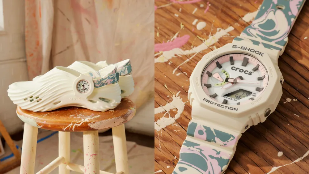 Crocs dan G-Shock Kolaborasi! Bikin Sepatu Glow in The Dark Plus Jam Tangan Detachable