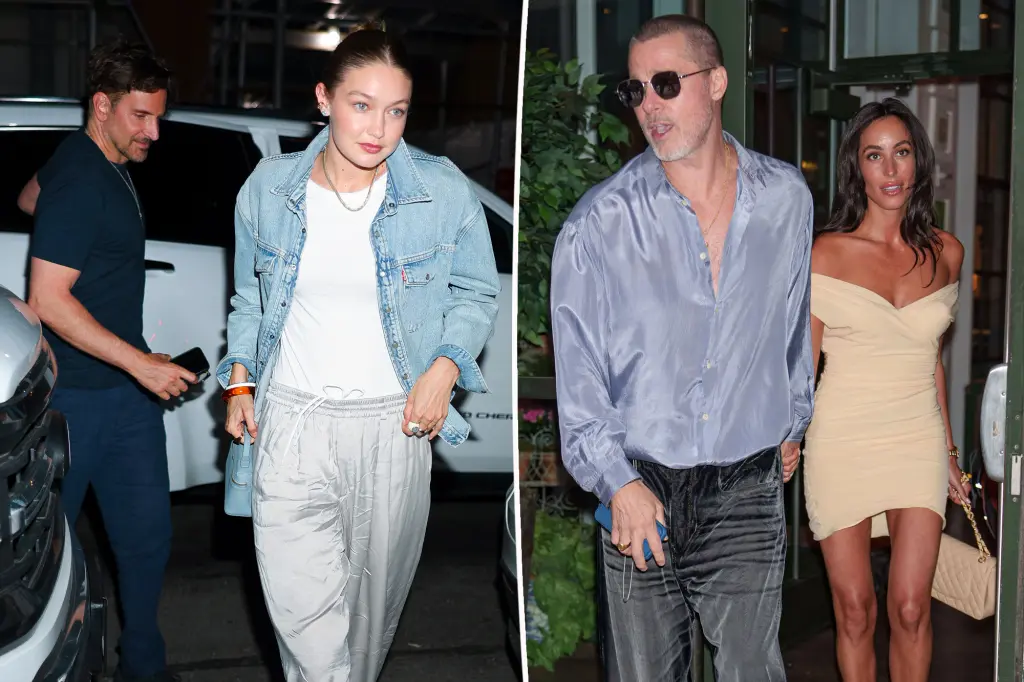 Double Date! Brad Pitt dan Ines de Ramon Gandengan Mesra Bareng Bradley Cooper dan Gigi Hadid di NYC