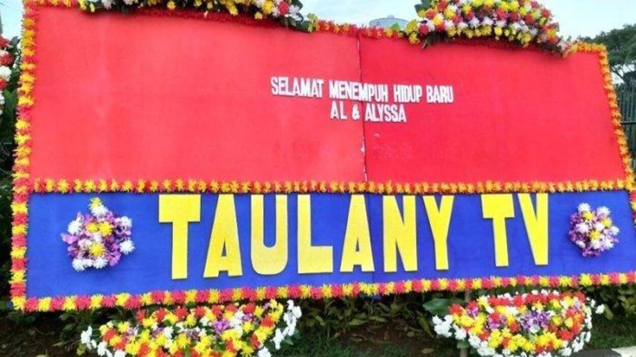 Karangan Bunga dari Andre Taulany Kembali Jadi Sorotan, Kali Ini Di Ngunduh Mantu Al Ghazali dan Alyssa Daguise