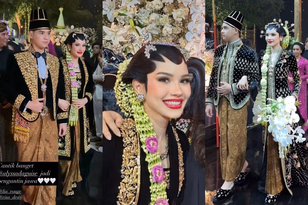Aura Bangsawan! Alyssa Daguise Tampil Glamor Pakai Paes Solo di Ngunduh Mantu Bareng Al Ghazali