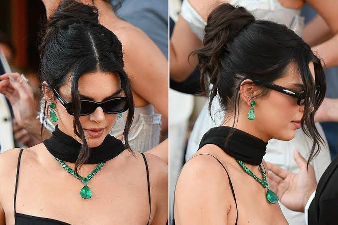 Kendall Jenner Tampil Bak Diva Italia dengan Kalung Zamrud 250 Karat di Nikahan Bezos 
