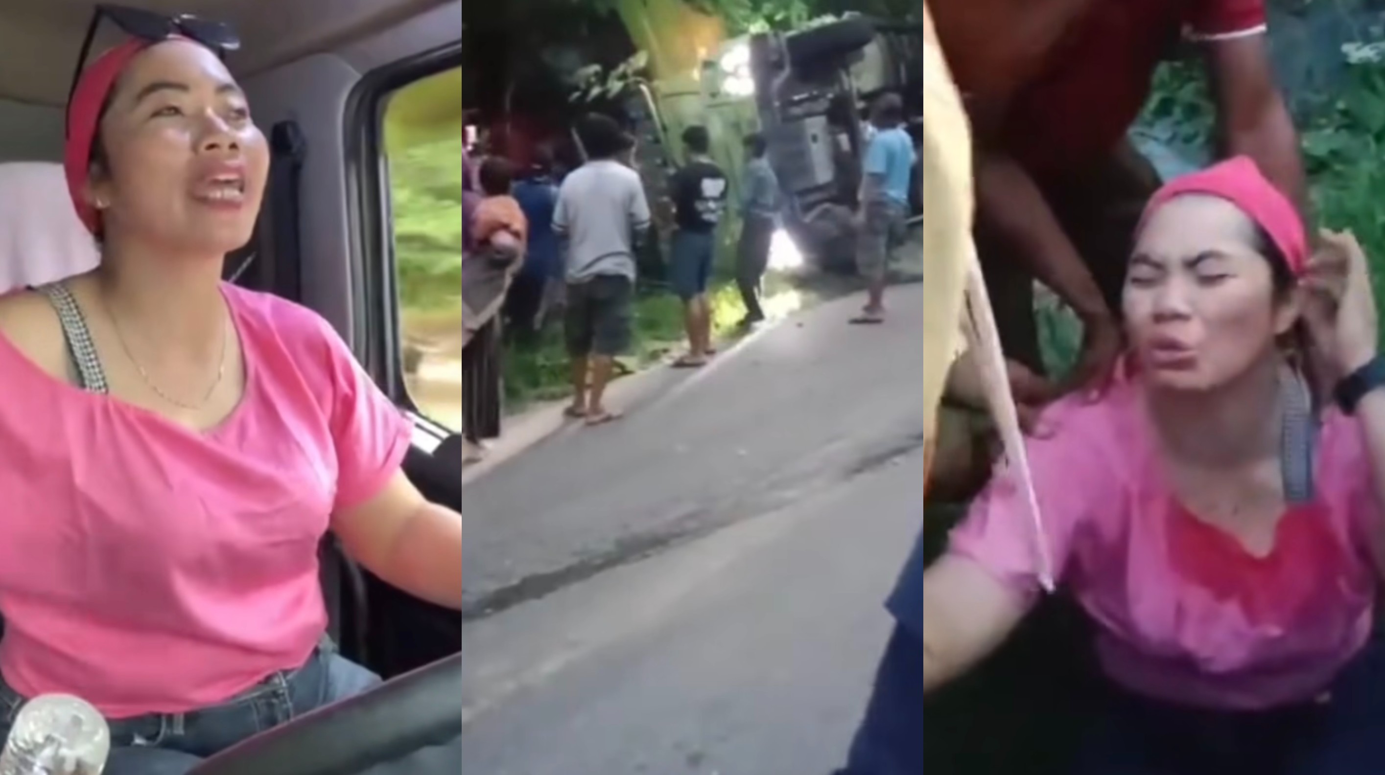 Viral! Sopir Truk Wanita Sekaligus Konten Kreator Facebook Kecelakaan saat Live Bawa 20 ton beras