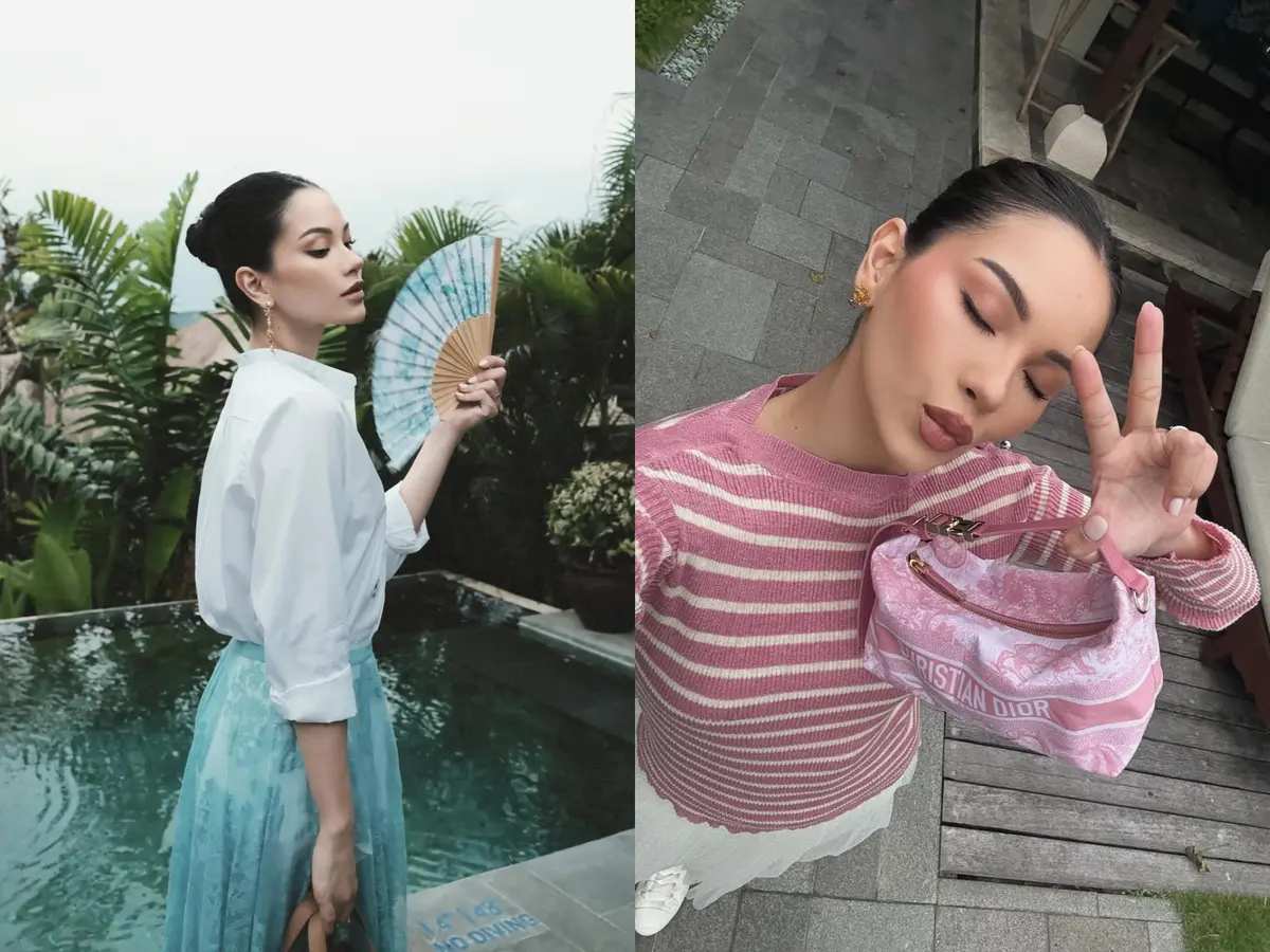 Gaya Elegan Alyssa Daguise di Dioriviera Bali Usai Nikah, Jinjing Pouch Rp39 Jutaan!