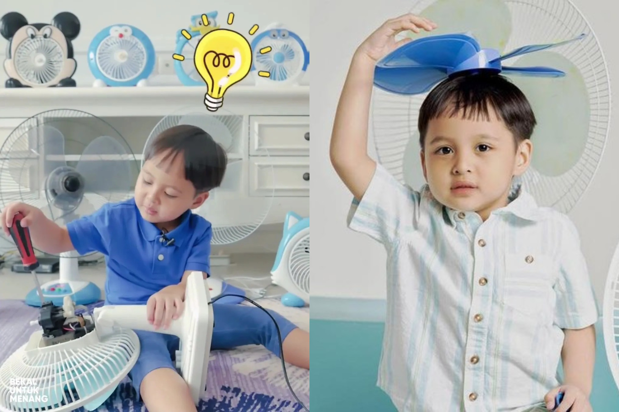 Super Cerdas! Arrasya Anak Tasya Kamila Usia 6 Tahun Bikin Kipas Jalan Tanpa AI, Habibie Versi Cilik!