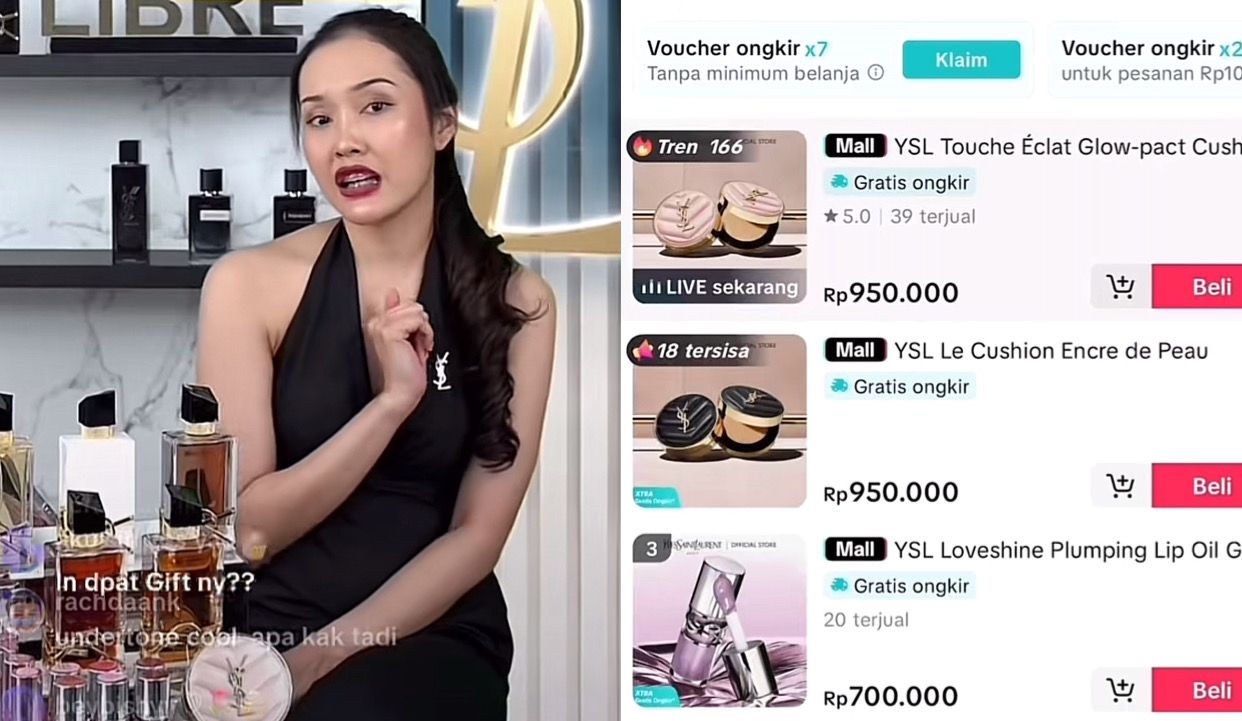 Brand Mewah YSL Banting Stir Jualan Lewat Live TikTok, Netizen Heboh Liat Harganya: 'Ini Harga Tas Apa Harga Kosan Setahun?'