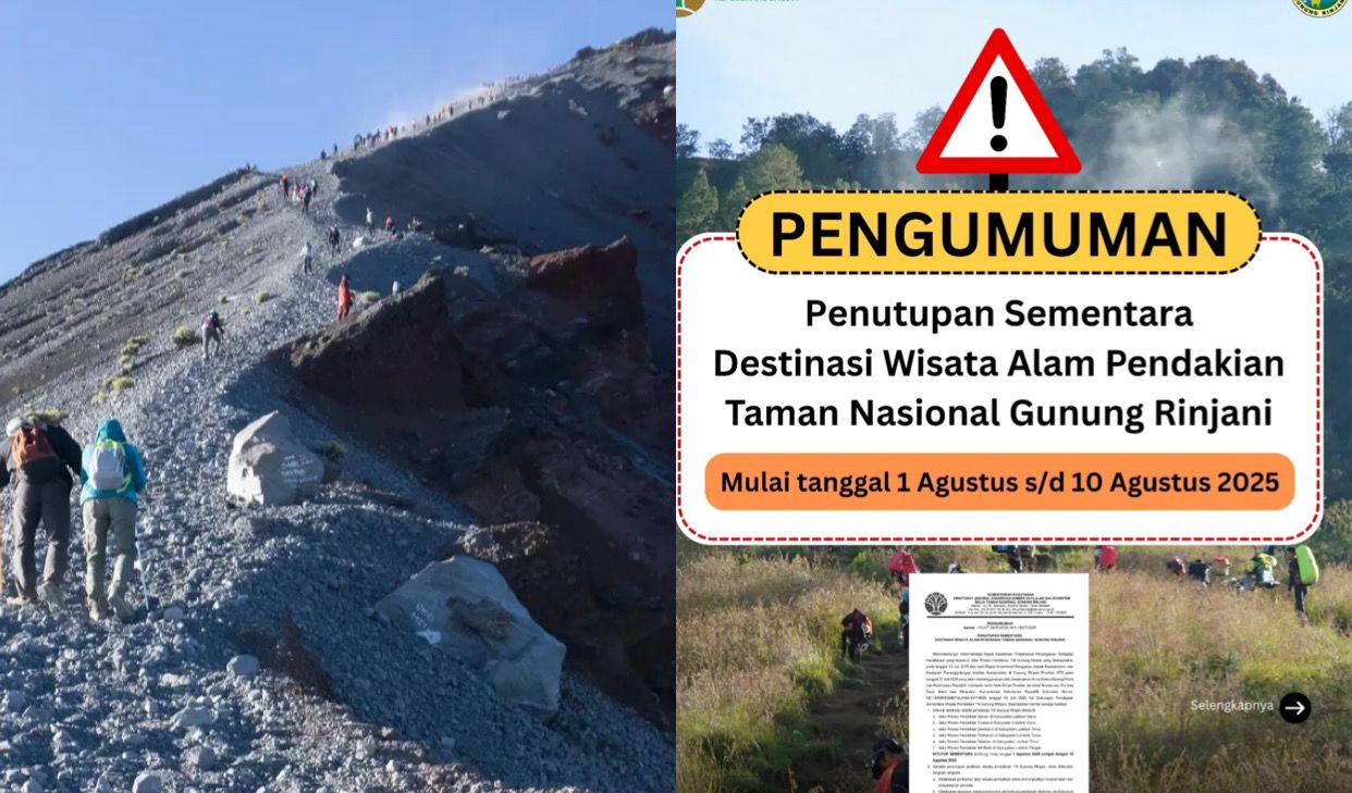 Imbas Banyak Kecelakaan, Pendakian Gunung Rinjani Ditutup Sementara Mulai 1 Agustus 2025, Ini Cara Refund Tiketnya
