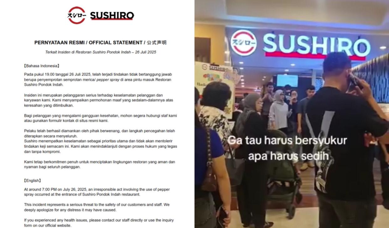Makan Sushi Berujung Kepanikan! Remaja Semprotkan Pepper Spray di PIM, Pengunjung Dievakuasi