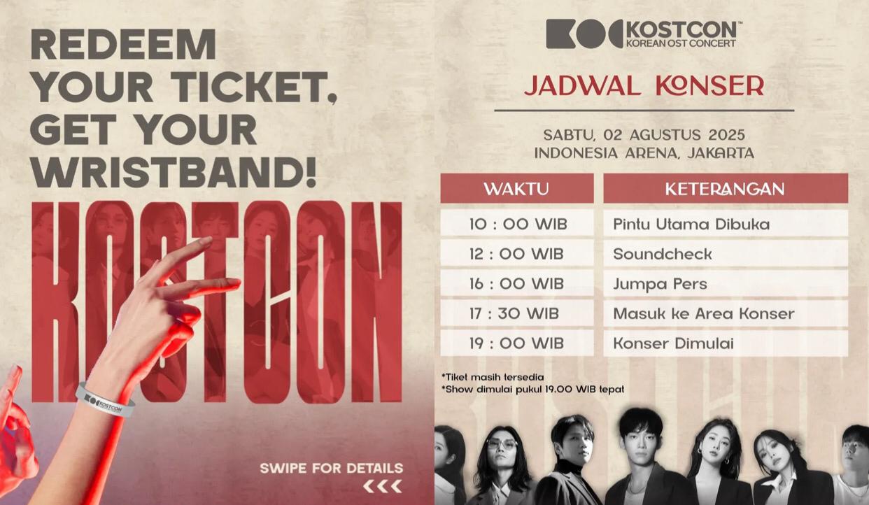 Jelang KOSTCON 2025 di GBK Jakarta, Simak Cara Tukar Tiket ke Wristband Mulai 1 Agustus!