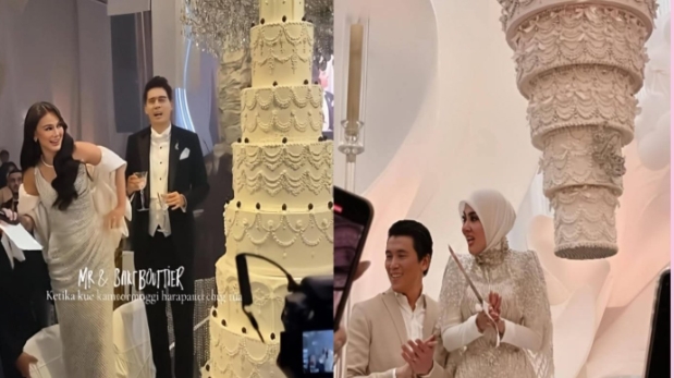 Adu Gaya Kue Ultah Syahrini yang Diduga Mirip Dengan Kue Pengantin Luna Maya