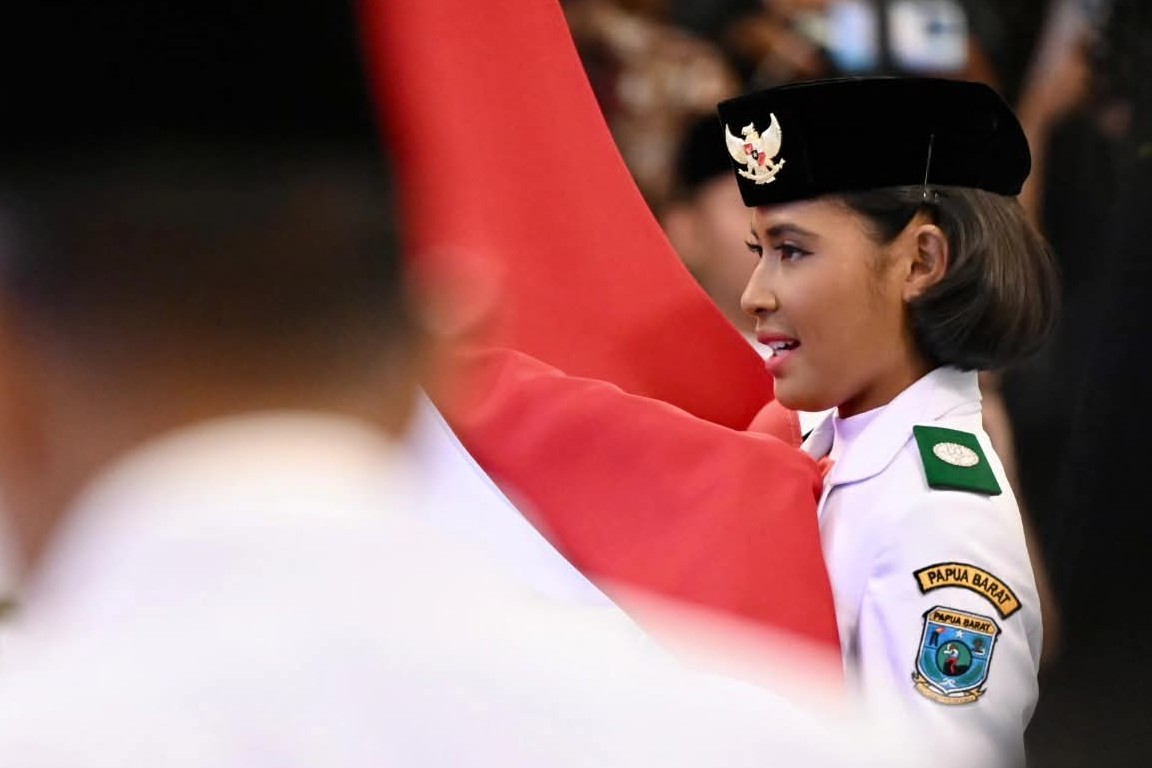 Pesonanya Bikin Takjub! Disebut Mirip Dian Sastro, Ritha Lovely Paskibraka Cantik Asal Papua Barat Jadi Sorotan