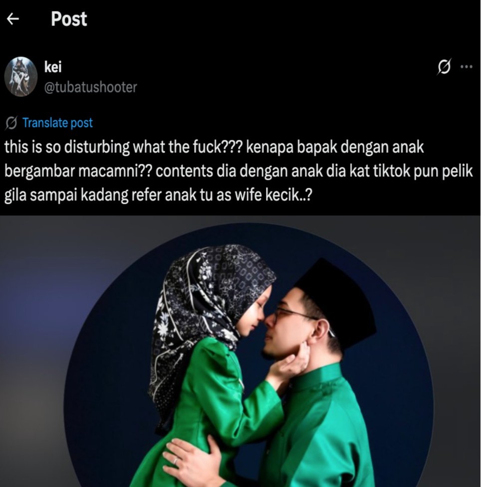 Dandani Anaknya Bak Perempuan Dewasa dan Sebut Istri Kecil, Seorang Ayah di Malaysia Bikin Netizen Murka!