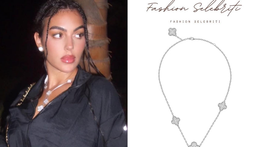 Dihujani Berlian! Georgina Rodriguez Tampil Elegan dengan Kalung Van Cleef & Arpels Magic Alhambra Seharga Rp1,1 Miliar