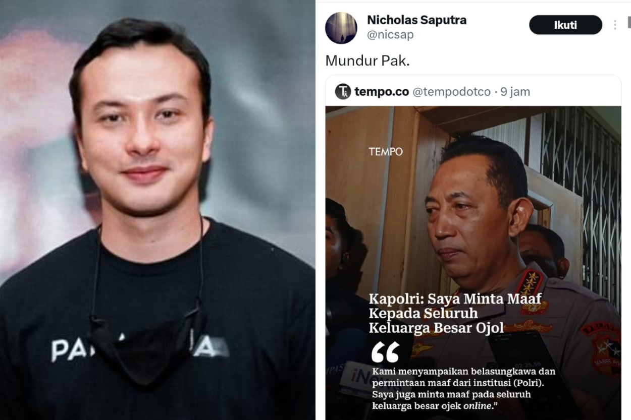 Amarah Nicholas Saputra! Minta Kapolri Mundur Usai Ojol Tewas Dilindas Rantis Brimob, Selebriti Ramai Angkat Suara