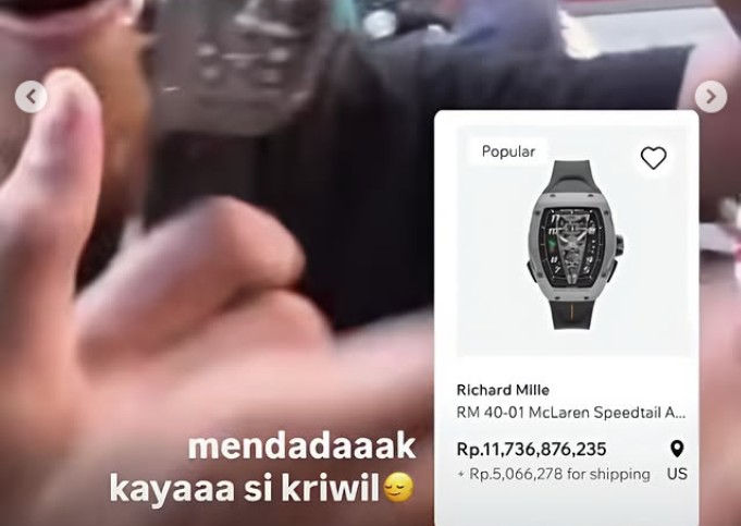 Ikut Dijarah Warga, Jam Tangan Richard Mille Milik Ahmad Sahroni Ini Bernilai Rp11,8 Miliar!