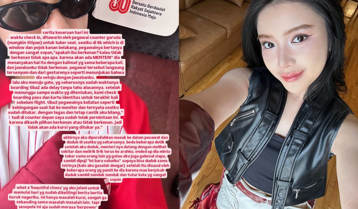 Tiara Andini Beberkan Pengalaman Kursi Pesawatnya Direbut Pejabat, Sindir The Power of Jabatan