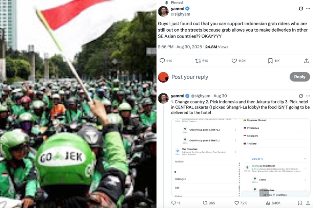 Solidaritas Warga ASEAN Bikin Haru! Netizen Asia Tenggara Kompak Pesan Makanan untuk Ojol Jakarta Saat Demo