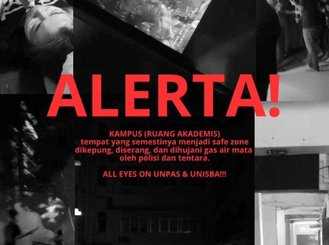 Jeritan Minta Tolong Bergema, Tagar All Eyes on Unisba dan Unpas Viral Usai Aparat Serang Kampus dengan Gas Air Mata! 