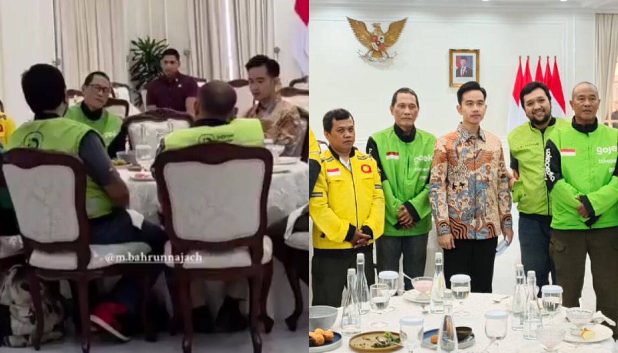 Netizen Kepo Sama Gajinya, Ternyata Segini Harga Sepatu Air Jordan yang Dipakai Ojol Saat Temui Gibran di Istana