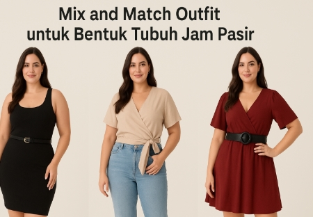 Mix and Match Outfit untuk Bentuk Tubuh Jam Pasir, Dijamin Makin Hits!