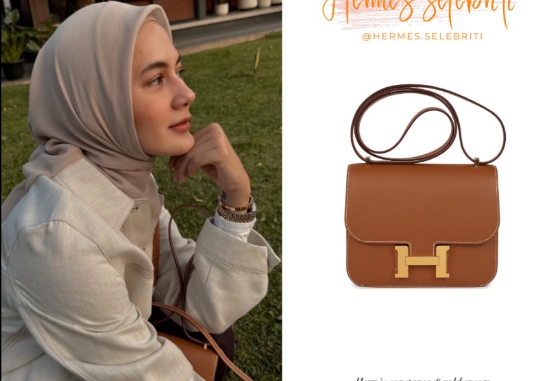 Makin Classy! Paula Verhoeven Tampil Elegan dengan Tas Hermes C18 Gold Epsom Leather Seharga Rp320 Juta