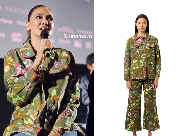 Luna Maya Pakai Jaket Seharga Motor! Intip Penampilan Mewahnya dengan MANOUSH Veste Essaouira