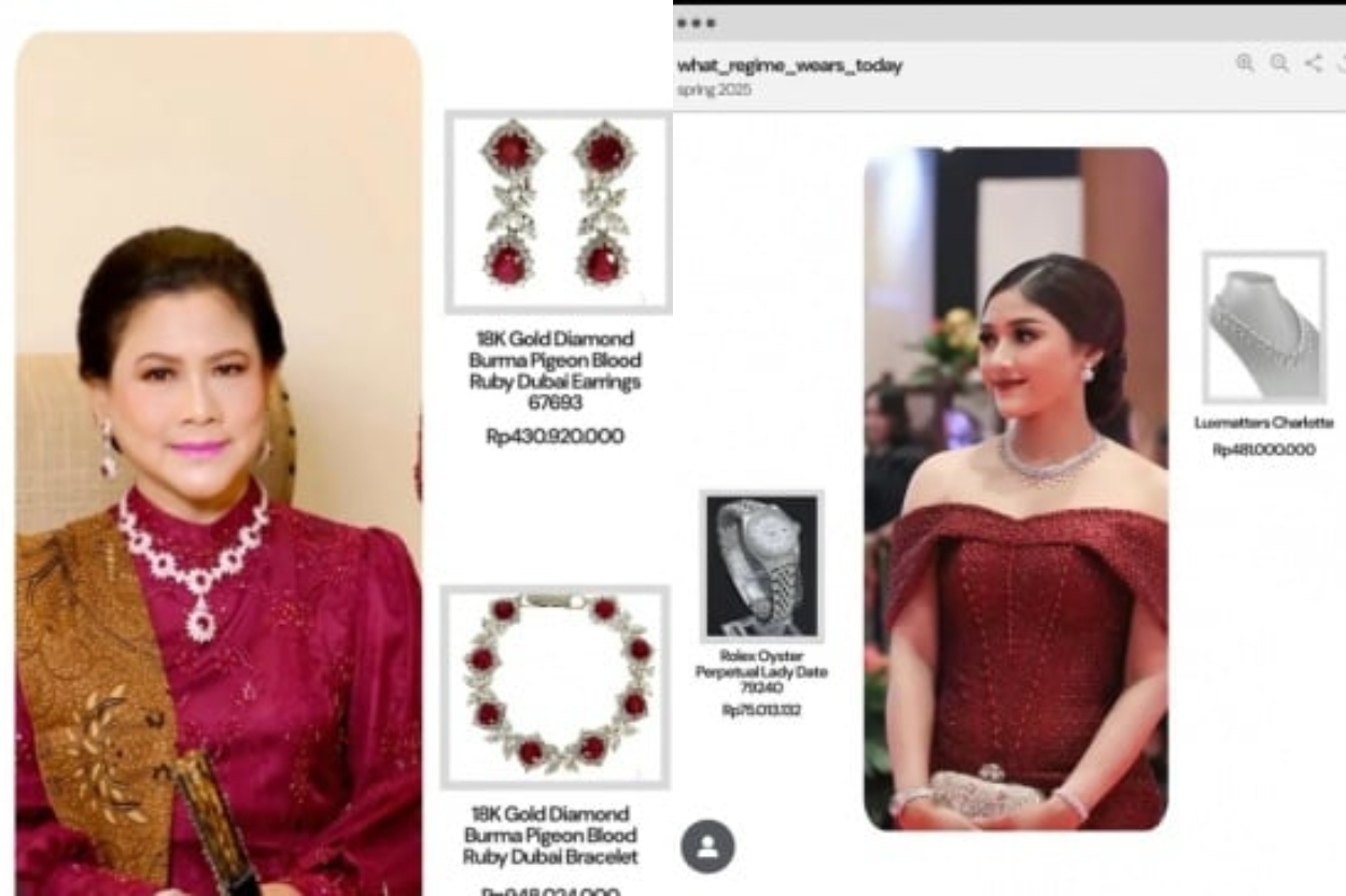 Citra Sederhana Hancur! Akun Instagram Ini Bongkar Gaya Hidup Mewah Iriana Jokowi dan Erina Gudono, Perhiasan Nyaris Rp3 Miliar
