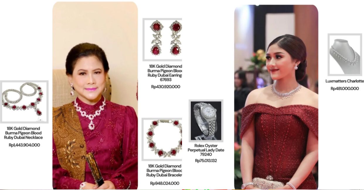 Gaya Mewah Pejabat Disorot Akun IG Baru, Terbongkar Harga Perhiasan Istri dan Mantu Jokowi Capai Miliaran Rupiah!