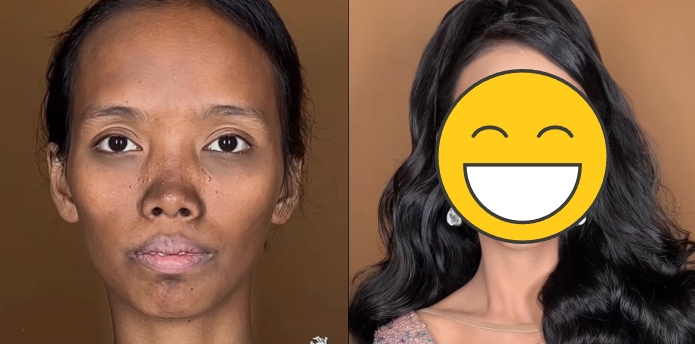 Dari Kusam Jadi Glamor! Transformasi Makeup Wanita Ini Bikin Pangling Total
