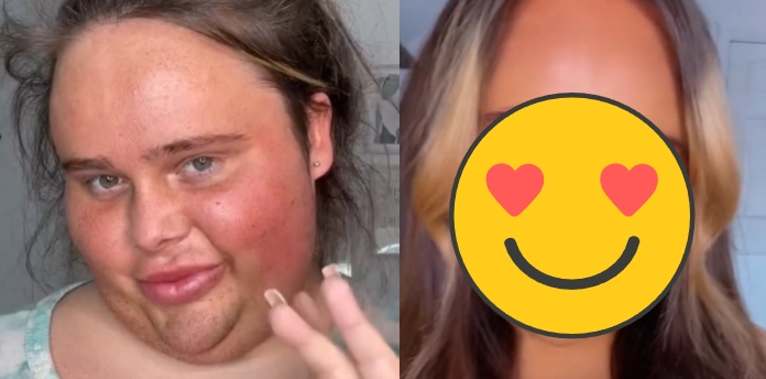 Pangling! Tiktoker Ini Bikin Wajahnya Berubah 180 Derajat Hanya dengan Makeup