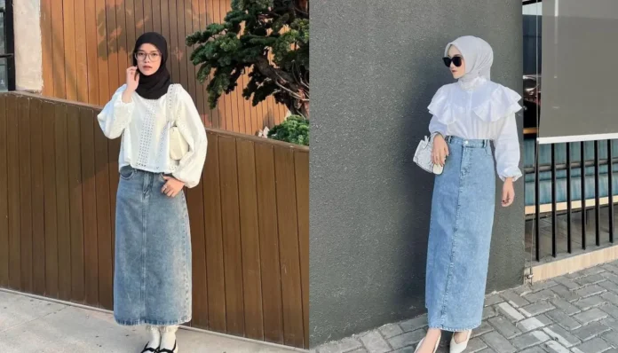 Mix and Match Rok Denim dengan Sneaker Warna Bold, Gaya Makin Edgy dan Energik!