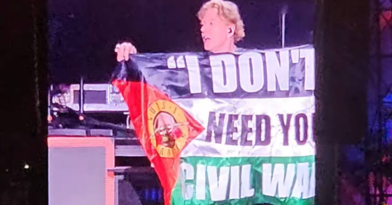 Axl Rose Kibarkan Bendera Palestina di Bogota, Seruan Damai dari Panggung Guns N Roses