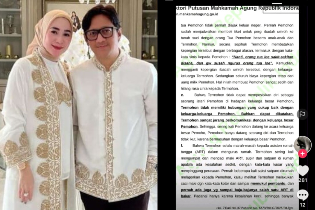 Isi Gugatan Perceraian Andre Taulany dan Erin Taulany Terbongkar, Ucapan Pedas Hingga Aksi Kasar Sang Istri Jadi Penyebab? 