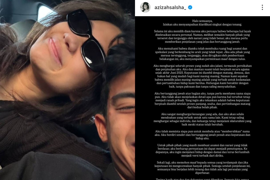 Klarifikasi Azizah Salsha Soal Perceraian dengan Pratama Arhan, Bongkar Fakta Mengejutkan yang Selama Ini Ditutup Rapat