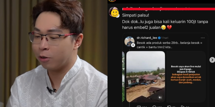 Tanggapan Menohok dr. Richard Lee Saat Disebut Bersimpati Palsu karena Donasi Harus Lewat Jualan Produk