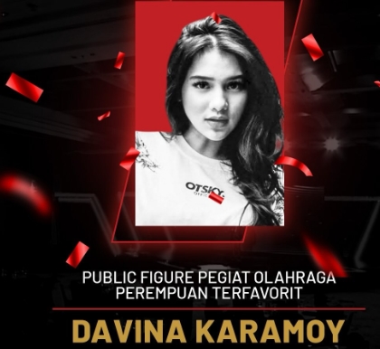Di Tengah Isu Panas Sebagai Pelakor, Davina Karamoy Sabet Penghargaan Public Figure Perempuan Pegiat Olahraga Terfavorit di JMTV Awards 2025