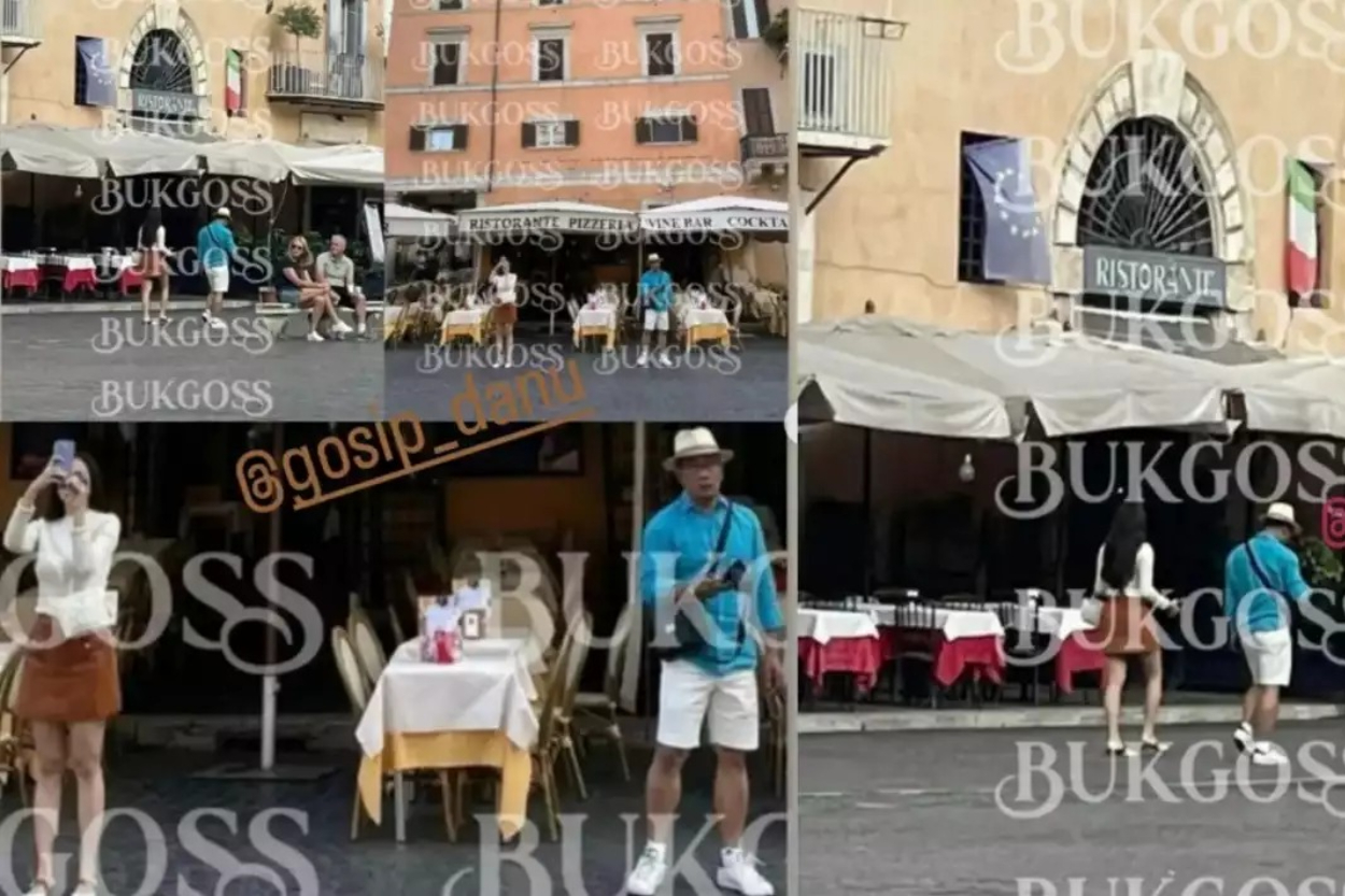 Bocor! Foto Diduga Aura Kasih dan Ridwan Kamil Liburan Bareng ke Italia Viral, Baju dan Lokasinya Persis Sama