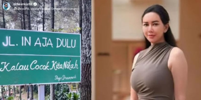 Ridwan Kamil dan Aura Kasih Sama-Sama Unggah 'Jalanin Aja Dulu Kalau Cocok Kita Nikah', Cocoklogi Netizen Kian Liar