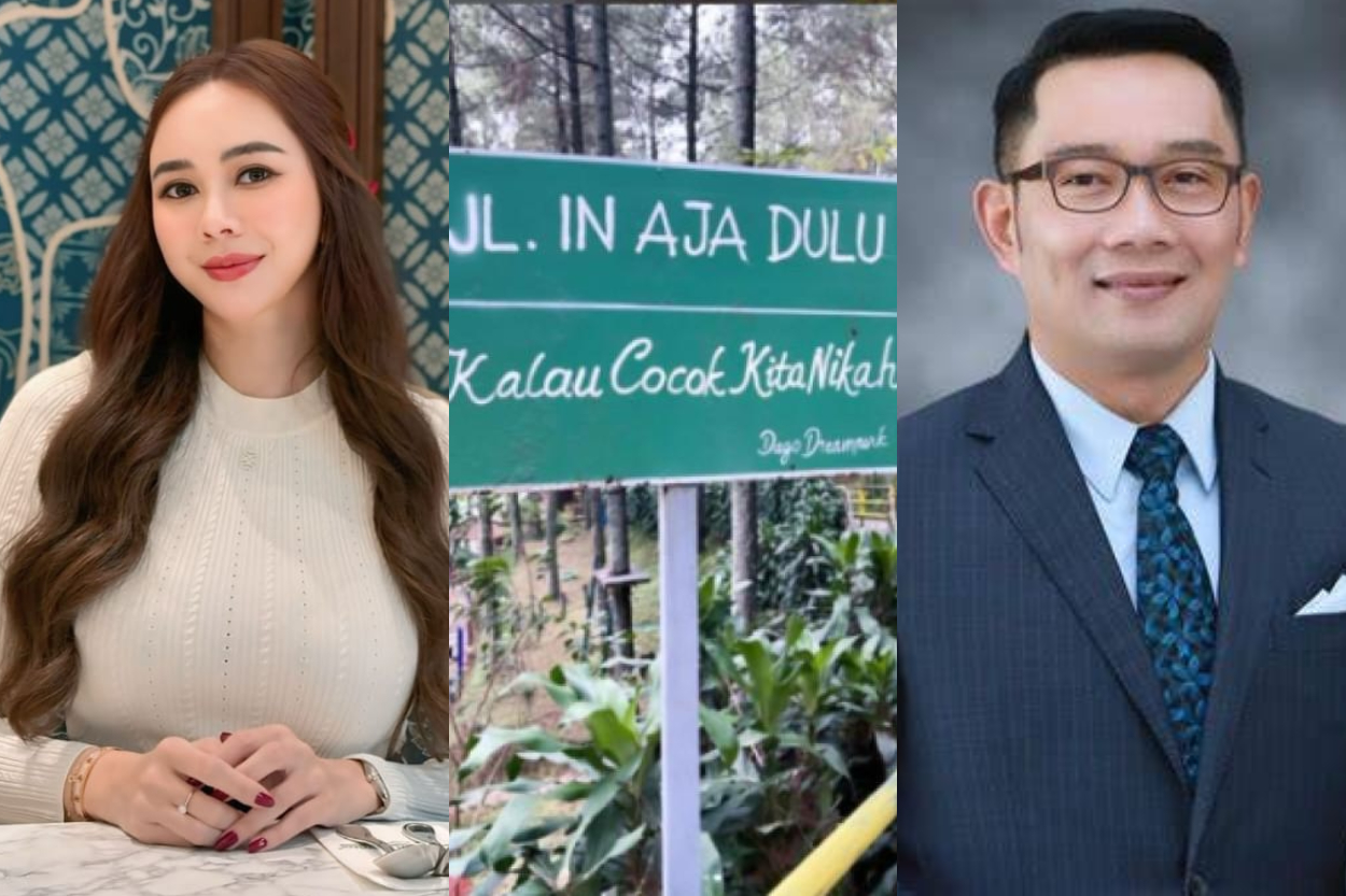 Plek Ketiplek! Ridwan Kamil dan Aura Kasih Kedapatan Posting Plang 'Nikah' yang Sama, Cuma Kebetulan?