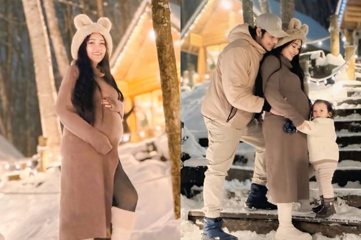 Via Vallen Umumkan Hamil Anak Kedua di Tengah Salju Jepang, Baby Bump-nya Bikin Gemas!