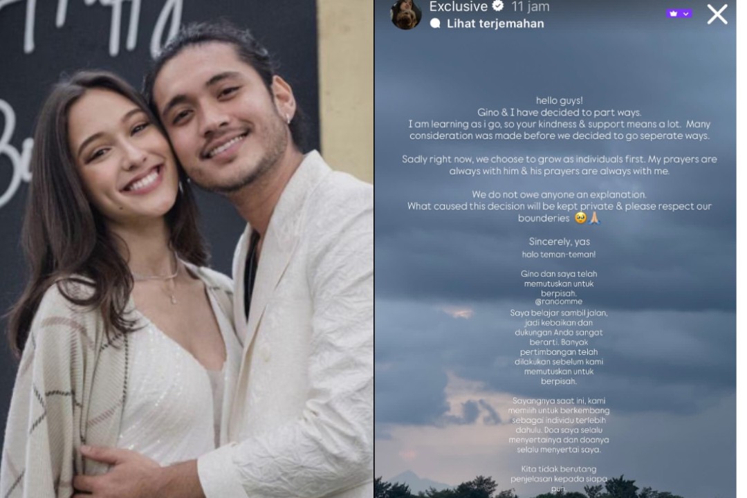 Yasmin Napper Umumkan Putus dari Giorgino Abraham, Kisah Cinta Idaman Fans Berakhir