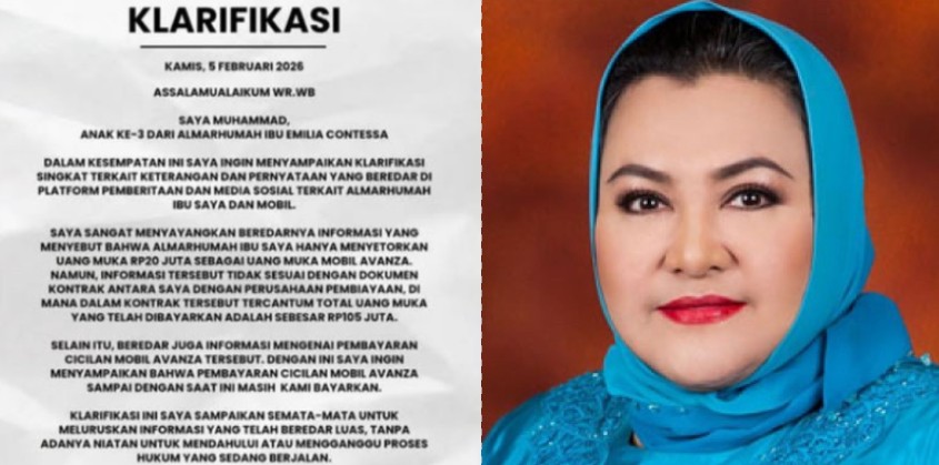 Anak Emilia Contessa Klarifikasi, Klaim Bayar DP Mobil Hingga Rp105 Juta, Netizen Ngakak: 'Itu Avanza Apa Alphard?'