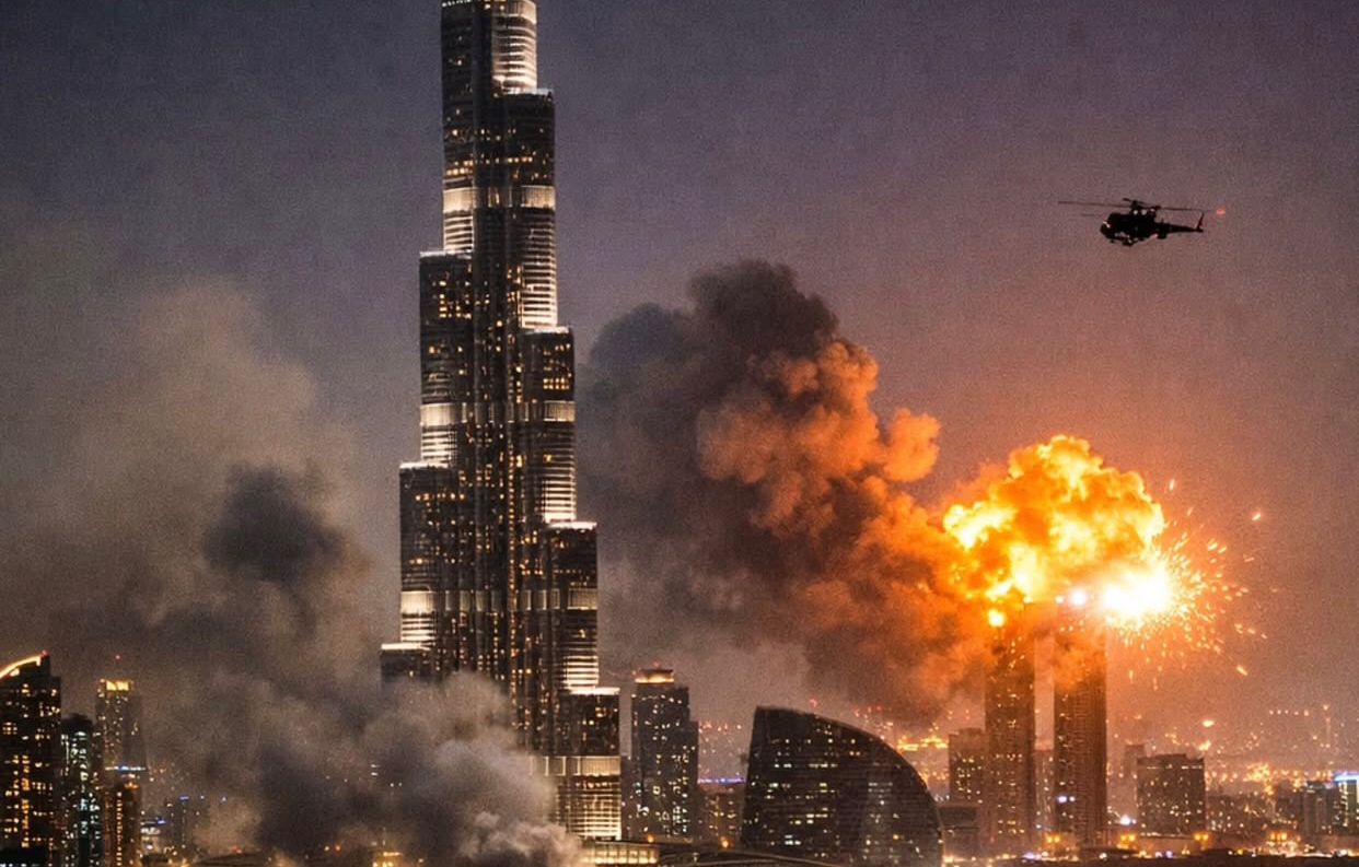Dampak Konflik Timur Tengah Meluas, Hotel Ikonik Dubai Tersambar Ledakan Drone