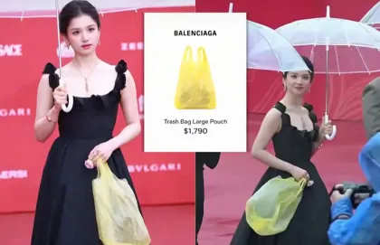 Zhang Jingyi Tenteng Tas Mirip Kresek di Red Carpet, Harganya Tembus Rp29 Juta