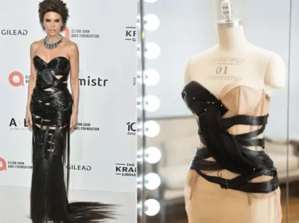 Fashion Paling Nyentrik di Oscars 2026? Lisa Rinna Pakai Gaun dari Rambut Manusia Seberat 5kg!