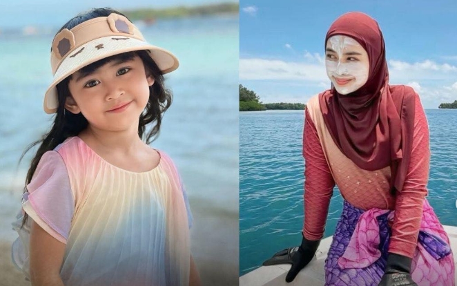 Liburan Bareng Moana ke Laut, Gaya Nyentrik Ria Ricis Bikin Gagal Fokus