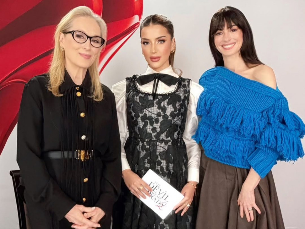 Foto Bareng Anne Hathaway dan Meryl Streep, Tasya Farasya Curi Spotlight: Gak Kebanting!