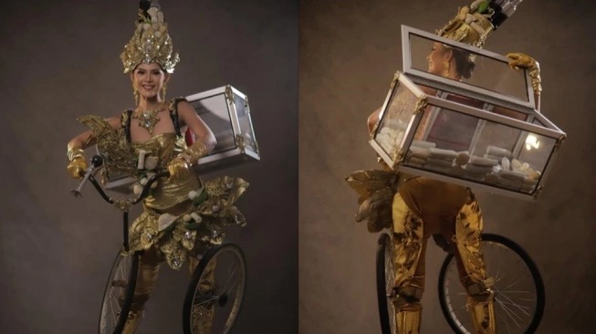 Ayu Sulistiani Curi Perhatian dengan Kostum Pempek Sepeda di Puteri Indonesia 2026, Auto Masuk Top 3!