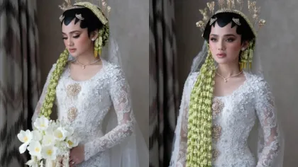 Syifa Hadju Tampil Manglingi di Akad Nikah, Kebaya Putih Karya Vera Anggraini Jadi Sorotan