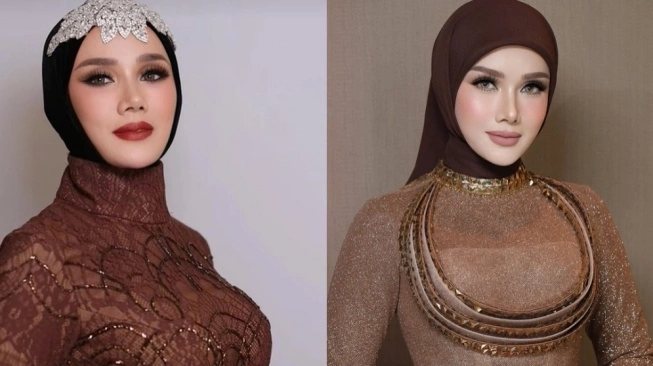 Beda Outfit Mulan Jameela di Nikahan Al Ghazali dan El Rumi, Netizen: Masih Sama Aja!